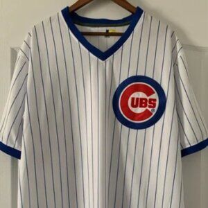 Cubs Sosa Majestic Cooperstown Blue Striped jersey